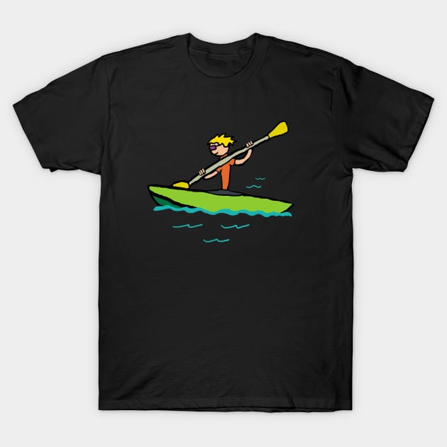 Kayaking T-Shirt by Mark Ewbie